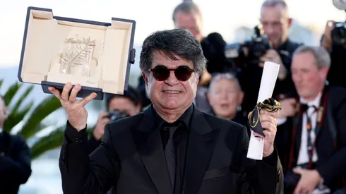Jafar Panahi poses with the Palme D'Or award for “It Was Just an Accident” during the Palme D'Or winners photocall at the 78th annual Cannes Film Festival at Palais des Festivals on May 24, 2025 in Cannes, France. (Photo by Andreas Rentz/Getty Images)
