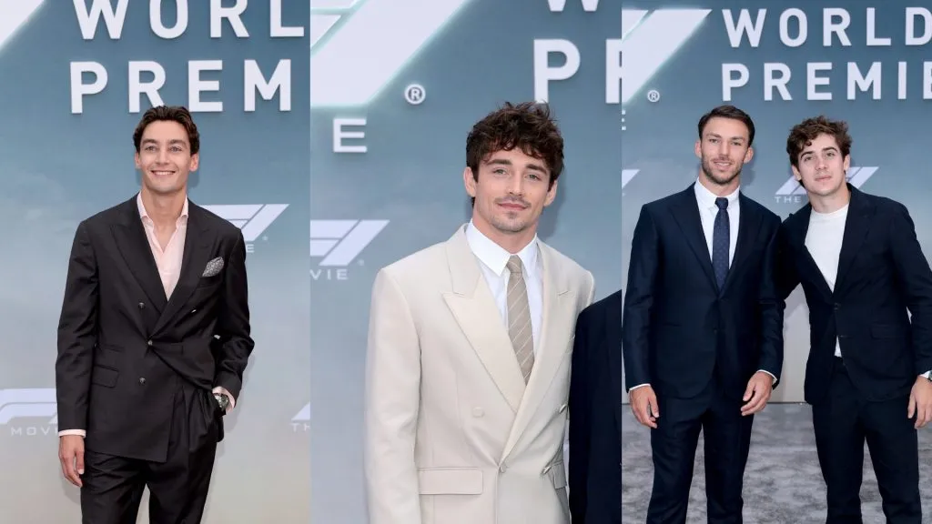 George Russell, Charles Leclerc, Pierre Gasly and Franco Colapinto attend the F1 Movie Premiere in New York City.