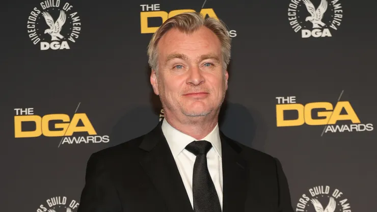 FEBRUARY 08: Christopher Nolan poses in the press room during the 77th Annual Directors Guild of America Awards at The Beverly Hilton on February 08, 2025 in Beverly Hills, California. (Photo by Amy Sussman/Getty Images for DGA)