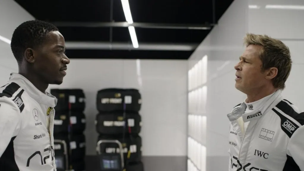 Brad Pitt and Damson Idris in F1. IMDb