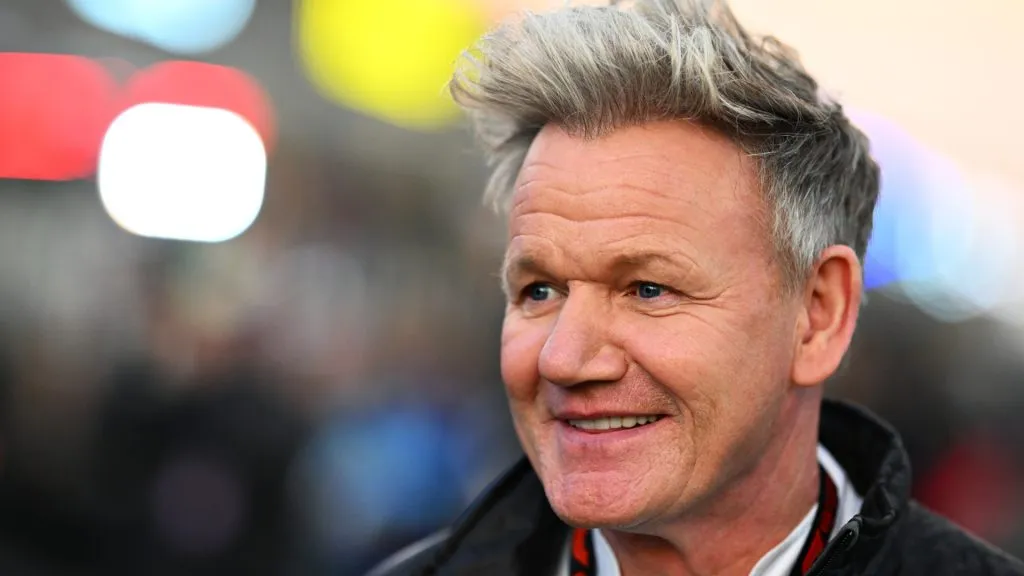 Gordon Ramsay looks on in the Paddock prior to final practice ahead of the F1 Grand Prix of Las Vegas at Las Vegas Strip Circuit on November 22, 2024 in Las Vegas, Nevada. (Photo by Clive Mason/Getty Images)