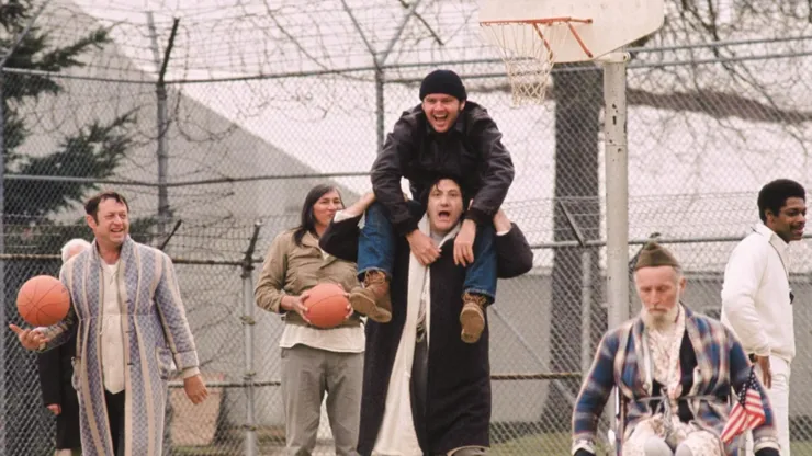 Jack Nicholson, Peter Brocco, Josip Elic, Nathan George, and Will Sampson in One Flew Over the Cuckoo's Nest