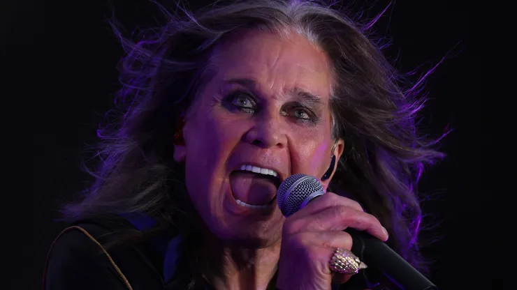 Musician Ozzy Osbourne performs during half-time of the 2022 NFL season opening game.