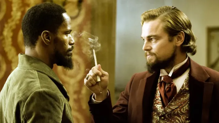 Jamie Foxx and Leonardo DiCaprio in "Django Unchained"