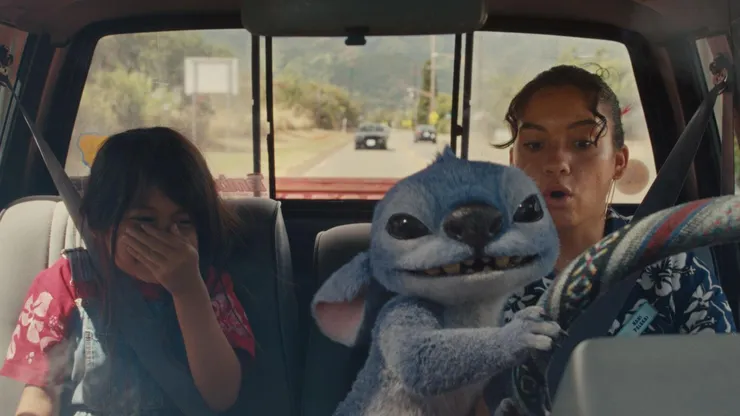 Chris Sanders, Sydney Agudong, and Maia Kealoha in "Lilo and Stitch"