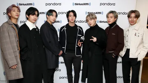 K-pop boy band BTS visit the SiriusXM Studios.