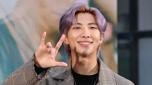 RM of the K-pop boy band BTS visits the "Today" Show at Rockefeller Plaza.