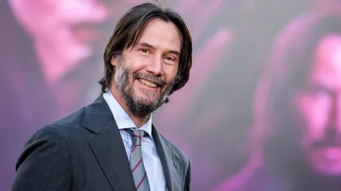 Keanu Reeves attends the world premiere of "Ballerina" at Cineworld Leicester Square on May 22, 2025 in London, England. (Photo by Antony Jones/Getty Images for Lionsgate UK)