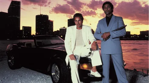 Don Johnson and Philip Michael Thomas in "Miami Vice."