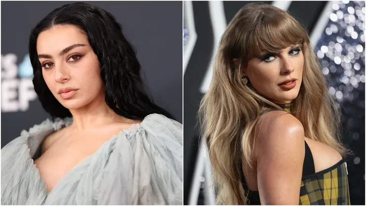 Taylor Swift and Charlie xcx in 2024.