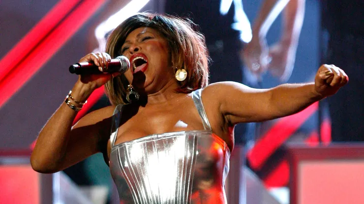 Singer Tina Turner performs onstage during the 50th annual Grammy awards.