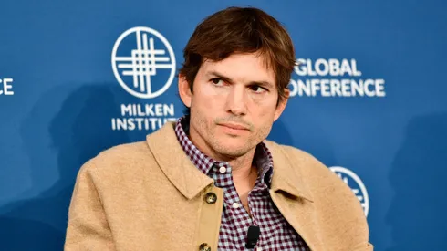 Ashton Kutcher attends the 2023 Milken Institute Global Conference at The Beverly Hilton.