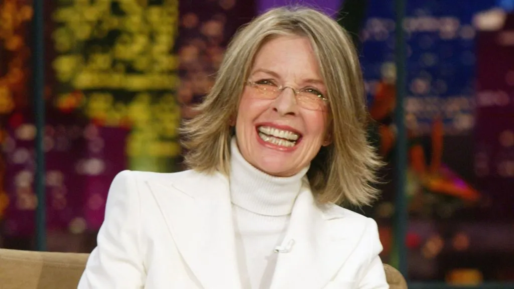 Oscar nominated actress Diane Keaton appears on “The Tonight Show with Jay Leno” on February 13, 2004 at the NBC Studios, in Burbank, California. (Photo by Kevin Winter/Getty Images)