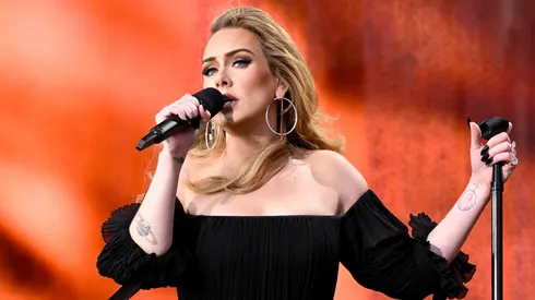 Adele performs on stage as American Express present BST Hyde Park in Hyde Park.