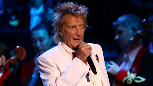 Rod Stewart performs during the Royal British Legion Festival of Remembrance.