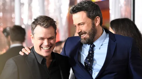 Matt Damon and Ben Affleck attend the premiere of Warner Bros. Pictures' "Live By Night" in 2017.