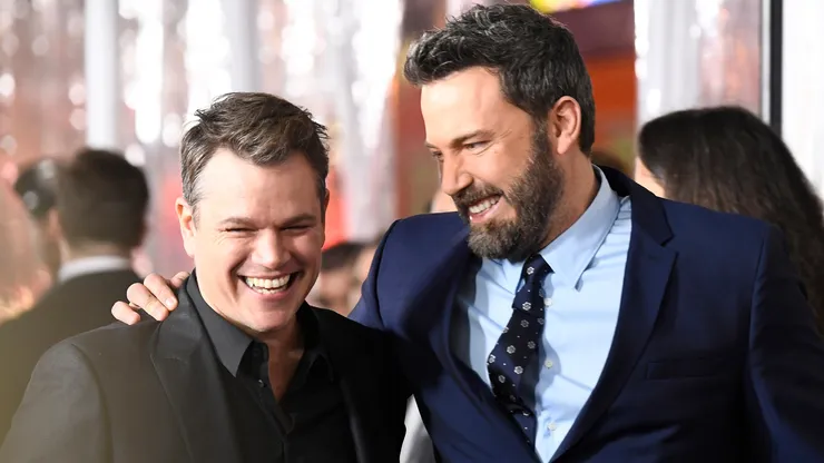 Matt Damon and Ben Affleck attend the premiere of Warner Bros. Pictures' "Live By Night" in 2017.