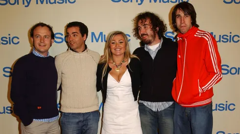 Latin pop band La Oreja de Van Gogh arrive at the Sony Music Entertainment Post-Grammy Party at Maple Drive Restaurant on February 8, 2004 in Beverly Hills, California. (Photo by Amanda Edwards/Getty Images)