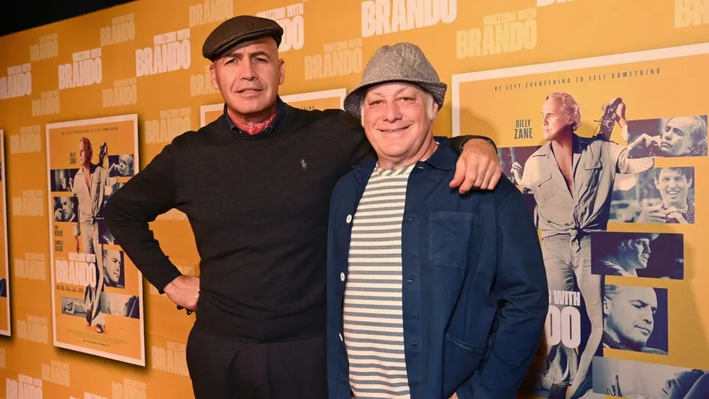 Billy Zane and writer/director Bill Fishman attend Billy Zane And Filmmakers Celebrate Opening Night Of “Waltzing with Brando” at Culver Theater on September 19, 2025 in Culver City, California. (Photo by Jon Kopaloff/Getty Images for “Waltzing With Brando”)