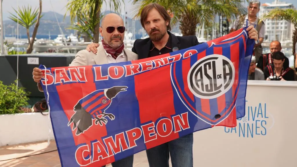 Actor Viggo Mortensen and director Lisandro Alonso attend the “Jauja” photocall at the 67th Annual Cannes Film Festival on May 18, 2014 in Cannes, France. (Photo by Neilson Barnard/Getty Images)