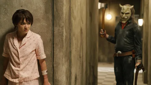 Ethan Hawke and Madeleine McGraw in Black Phone 2.