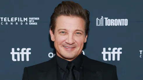 Jeremy Renner attends the premiere of "Wake Up Dead Man: A Knives Out Mystery" in 2025.