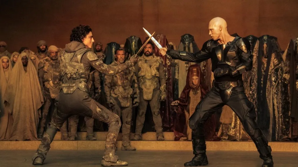 Timothée Chalamet and Austin Butler in Dune: Part Two (2024)