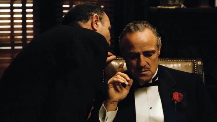 Salvatore Corsitto and Marlon Brando in "The Godfather."
