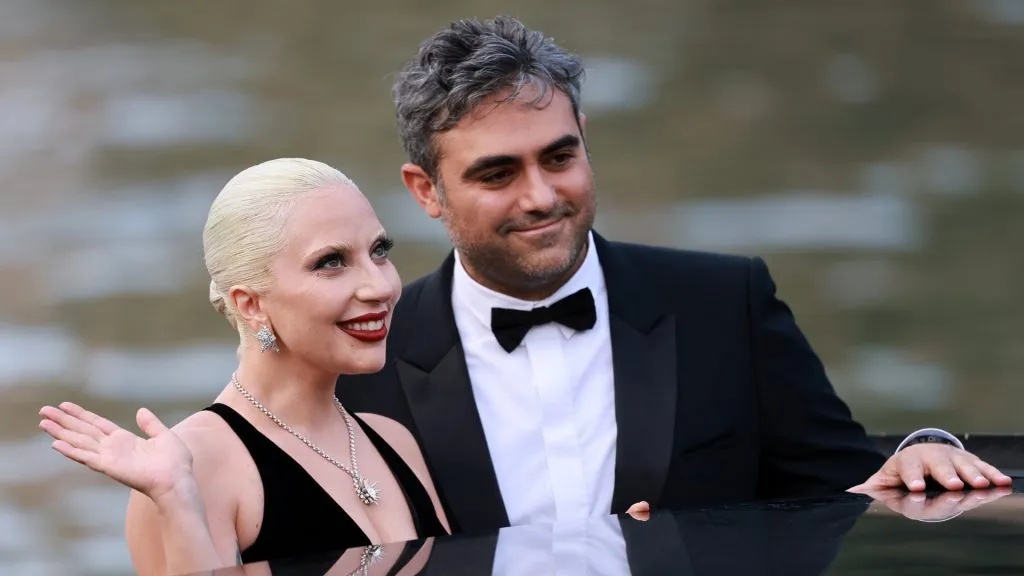 Lady Gaga and Michael Polansky are seen at Hotel Excelsior during the 81st Venice International Film Festival. (Source: Matt Winkelmeyer/Getty Images)