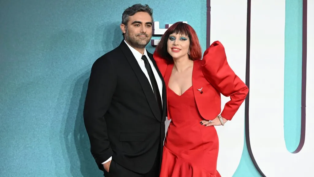 Michael Polansky and Lady Gaga attend the UK Premiere of “Joker Folie à Deux”. (Source: Kate Green/Getty Images)
