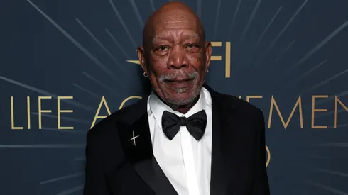 Morgan Freeman poses backstage during the 50th AFI Life Achievement Award: A Tribute To Francis Ford Coppola.
