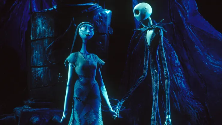 Sally and Jack in The Nightmare Before Christmas.