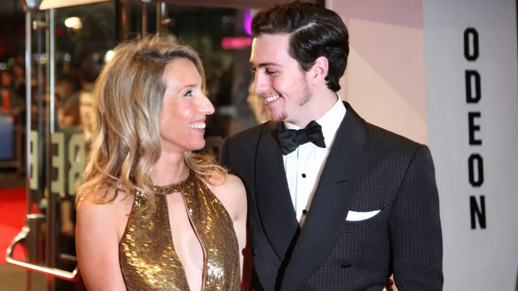 Aaron Johnson and Sam Taylor-Wood attend the closing gala premiere of Nowhere Boy. (Source: Fergus McDonald/Getty Images)