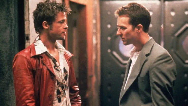 Brad Pitt and Edward Norton in Fight Club (1999)