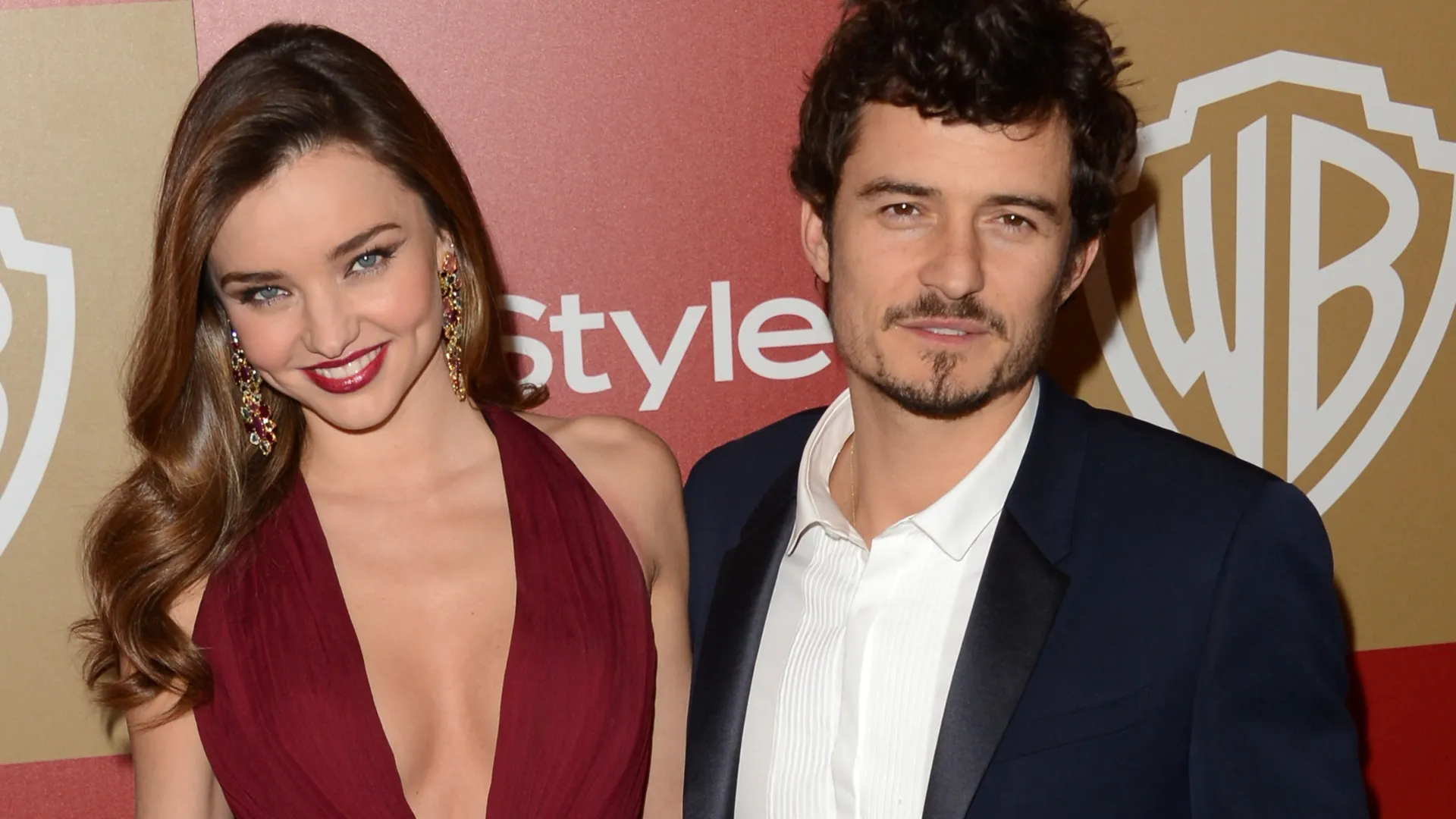 Miranda Kerr and Actor Orlando Bloom attend the 14th Annual Warner Bros. And InStyle Golden Globe Awards After Party in 2013. (Source: Jason Merritt/Getty Images)