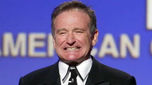 Actor Robin Williams onstage during the show at the 19th American Cinematheque Awards.