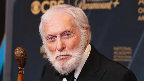 Dick Van Dyke, winner, poses at the 51st annual Daytime Emmys Awards at The Westin Bonaventure Hotel and Suites.