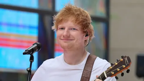 Ed Sheeran performs on NBC's "Today" at Rockefeller Plaza.