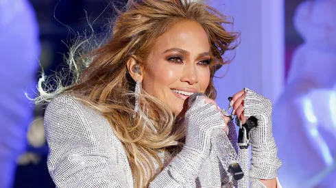 Jennifer Lopez performs live from Times Square during 2021 New Year’s Eve celebrations.
