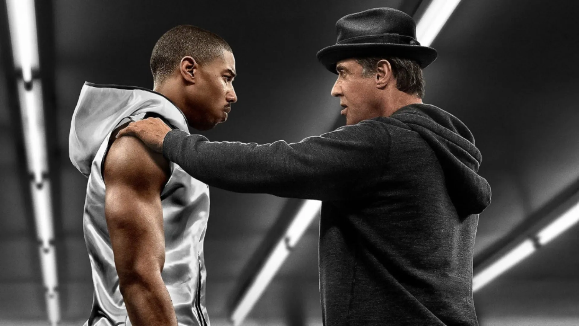 Sylvester Stallone and Michael B. Jordan in Creed (2015)