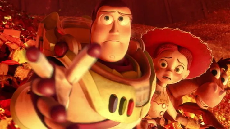Joan Cusack, Tim Allen and Frank Welker in "Toy Story 3".
