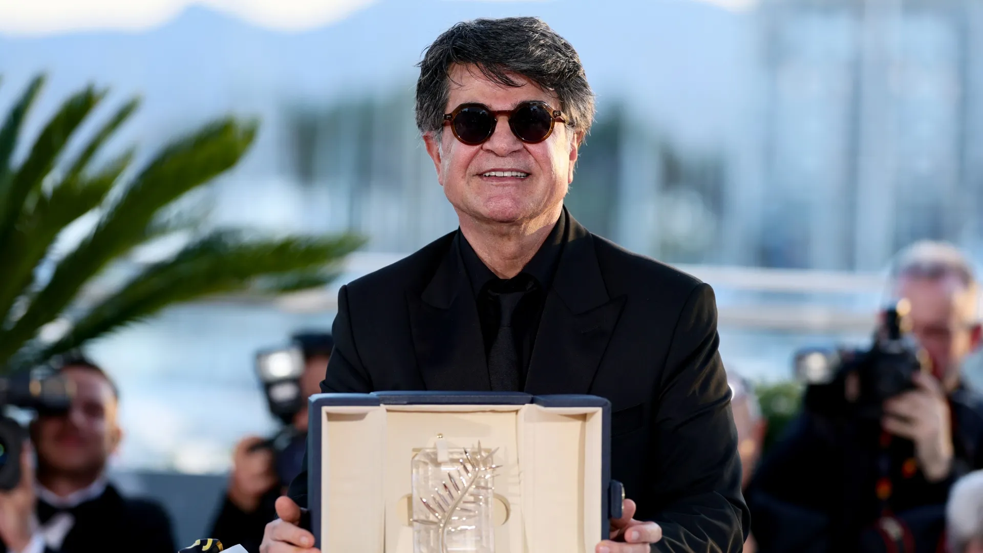 Jafar Panahi poses with the Palme D’Or award for “It Was Just an Accident” during the Palme D’Or winners photocall at the 78th annual Cannes Film Festival at Palais des Festivals on May 24, 2025 in Cannes, France. (Photo by Andreas Rentz/Getty Images)