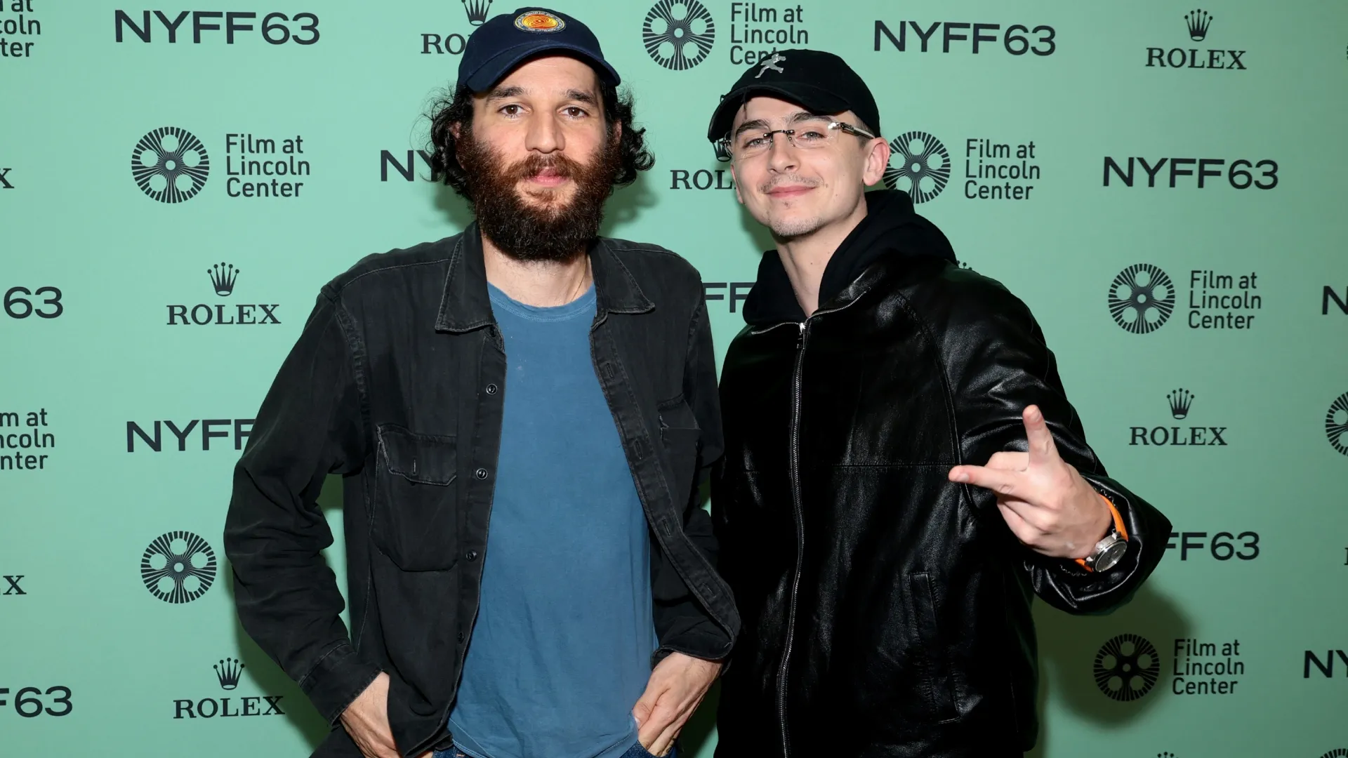Josh Safdie and Timothée Chalamet attend the NYFF63 Secret Screening during the 63rd New York Film Festival at Alice Tully Hall, Lincoln Center on October 06, 2025 in New York City. (Photo by Dimitrios Kambouris/Getty Images for FLC)