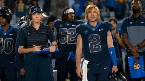 Glen Powell and Perry Mattfeld in Chad Powers (2025)