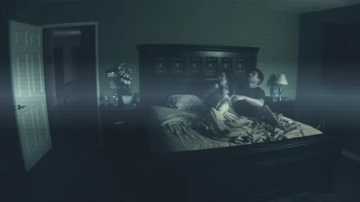 Katie Featherston and Micah Sloat in "Paranormal Activity."