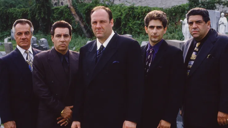 James Gandolfini, Steven Van Zandt, Michael Imperioli, Vincent Pastore and Tony Sirico in "The Sopranos."