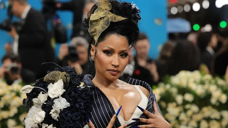 Nicki Minaj attends the 2025 Met Gala Celebrating "Superfine: Tailoring Black Style".