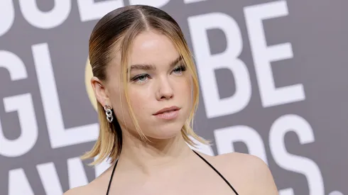 Milly Alcock attends the 80th Annual Golden Globe Awards at The Beverly Hilton.