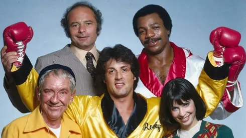 Sylvester Stallone, Talia Shire, Carl Weathers, Burgess Meredith, Burt Young.
