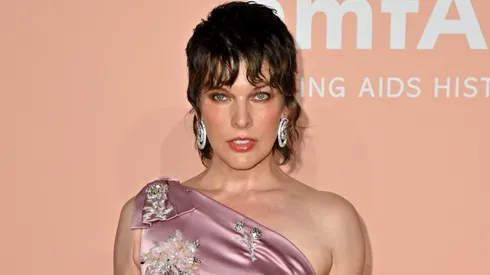 Milla Jovovich attends the amfAR Gala Venezia 2023.